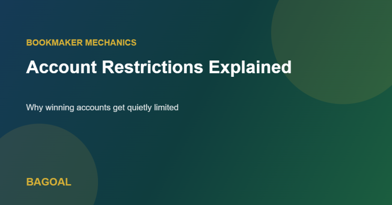 Account restrictions explained - why bookmakers limit winning accounts - BAGOAL