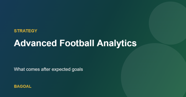 Advanced football analytics beyond xG