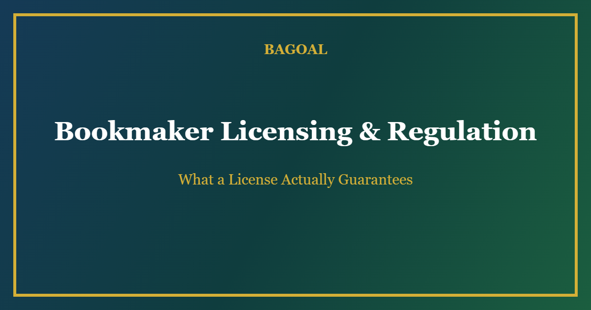 bookmaker licensing and regulation
