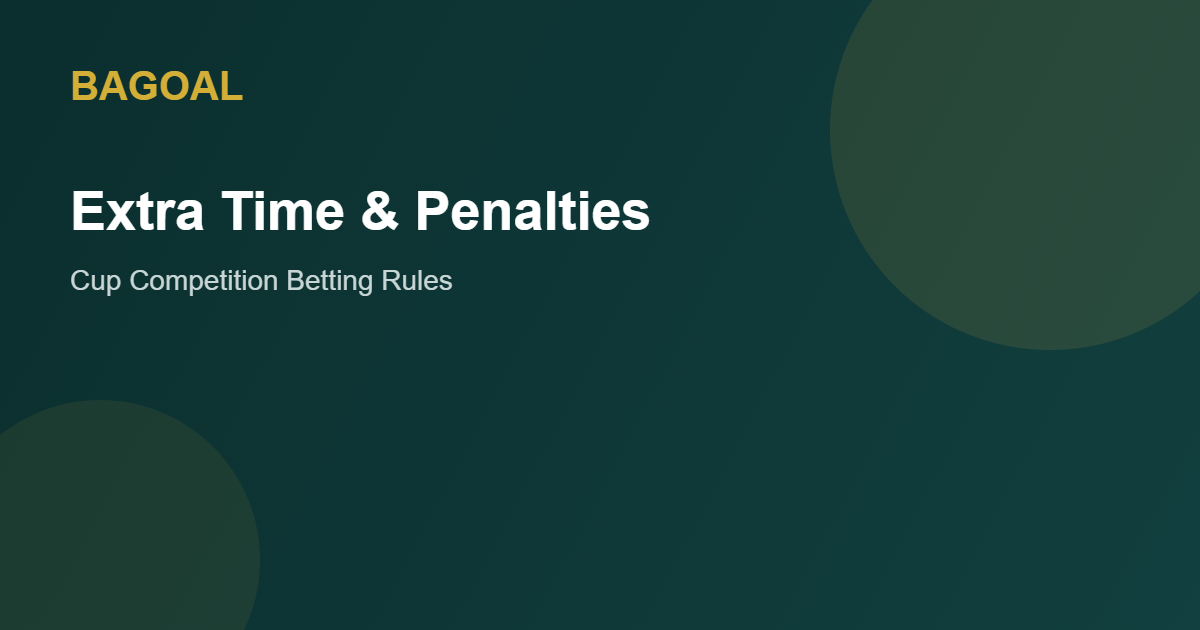 Extra time and penalty shootout betting rules explained
