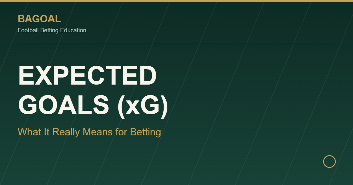 Expected goals xG betting concept graphic