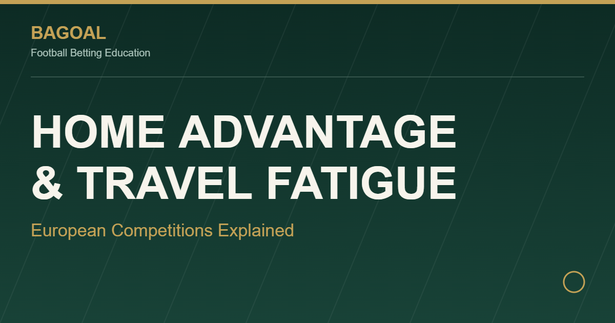 Home advantage and travel fatigue in football graphic