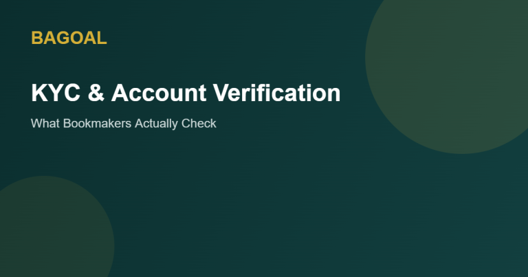 KYC and account verification at bookmakers explained