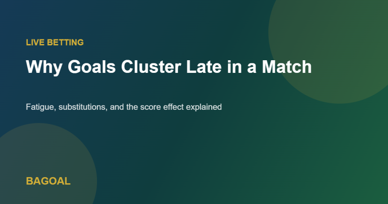 Late goals in football - why goals cluster in the final minutes - BAGOAL