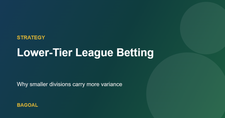 Betting on lower-tier leagues explained