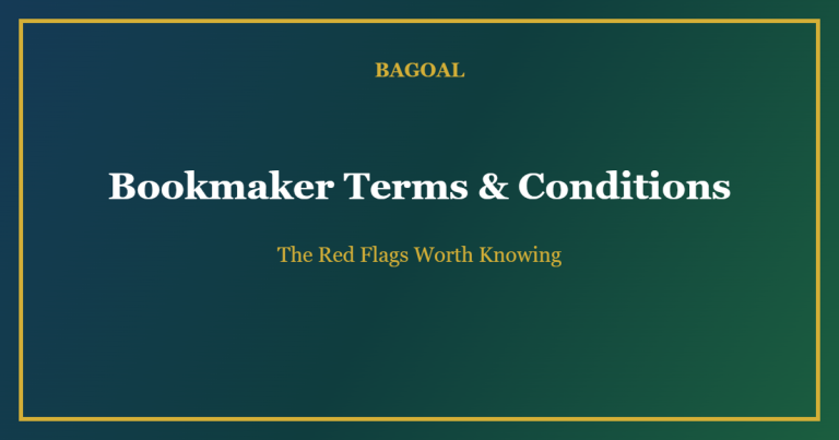bookmaker terms and conditions