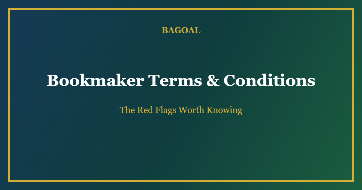bookmaker terms and conditions