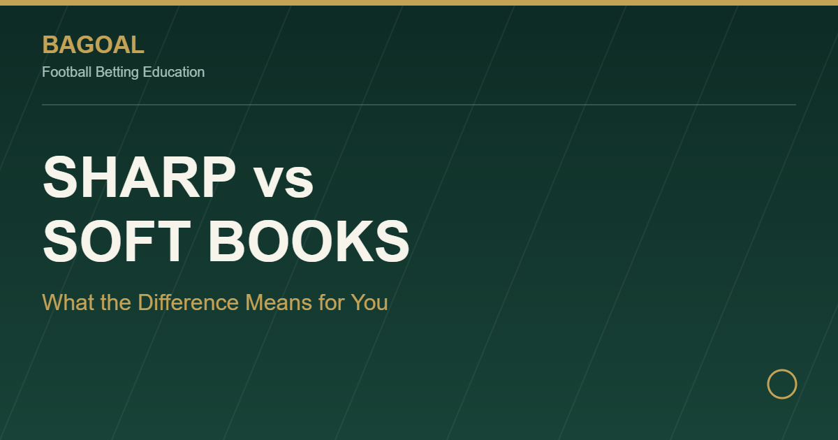 Sharp versus soft bookmakers comparison graphic