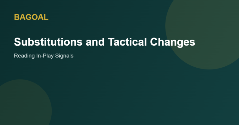 Substitutions and tactical changes in betting graphic