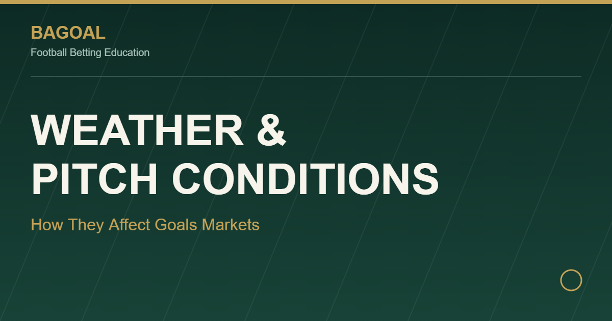 Weather and pitch conditions affecting goals markets graphic